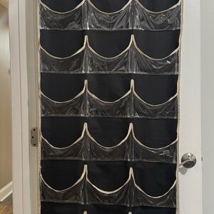 Over-the-Door Black baseball hat Organizer